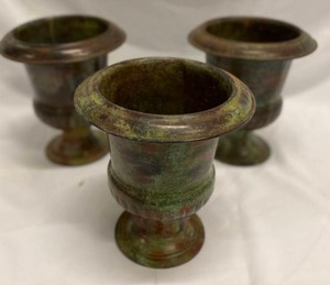 lot 309 image: Metal Urn Planters (3)