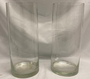 lot 420 image: Glass Cylinder Vases (2)