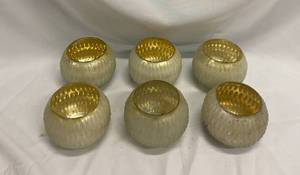 lot 430 image: Glass Beverly Votive Candle Holders (6)