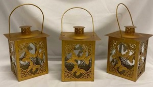 lot 434 image: Gold Butterfly Lanterns (3)