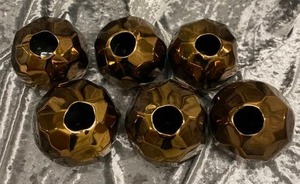 lot 511 image: Gold Geometric Bud Vases (6)