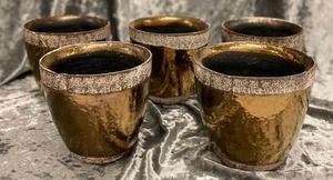 lot 512 image: 5 BronzeCopper Pots