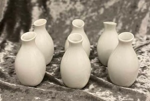 lot 545 image: White Small Vases (6)