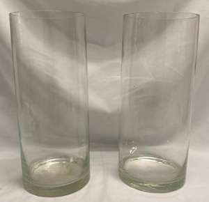 lot 421 image: Glass Cylinder Vases (2)
