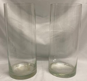 lot 423 image: Glass Cylinder Vases (2)