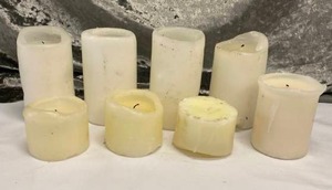 lot 632 image: Assorted White Pillar Candles