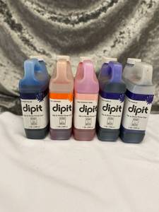 lot 637 image: Dip-it Dip and rinse Floral Dye 2 Purple, Deep Blue, Orange, Perfect Pink