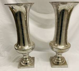 lot 451 image: Pewter Vases 23 58 x 9 58