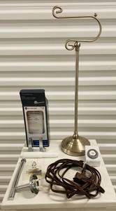 lot 614 image: Toilet Paper Holder, 2 Toilet Paper dispensers, plug in timer and extension cord