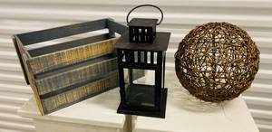 lot 623 image: Wooden Crate, Wooden Ball