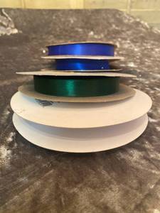 lot 733 image: Various Spools of Ribbon - See Pictures for width and colors