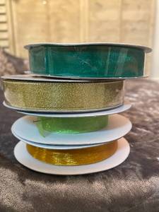 lot 734 image: Various Spools of Ribbon - See Pictures for width and colors