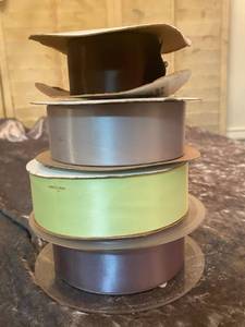 lot 738 image: Various Spools of Ribbon - See Pictures for width and colors