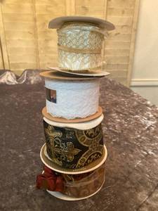 lot 739 image: Various Spools of Ribbon - See Pictures for width and colors