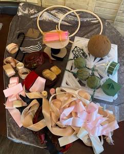lot 765 image: Various ribbons, and 2 Hoops