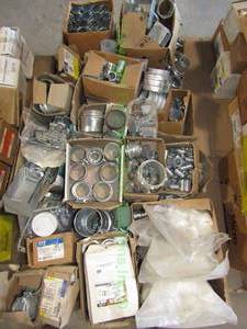lot 1 image: Assorted electrical conduit connectors and hardware as shown, generous quantity