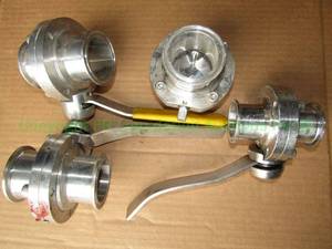 lot 14 image: Top-Flo food grade stainless steel valves