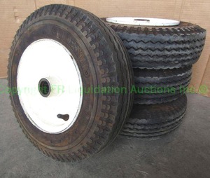 lot 19 image: Load Star cartwheel barrow tires, 4 total