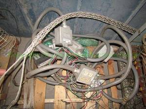 lot 237 image: Heavy duty electrical outlet junction boxes with cables