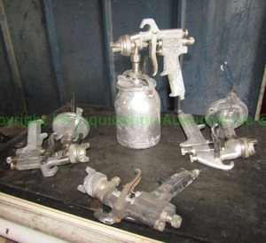 lot 225 image: Devilbiss and other brands pneumatic spray paintfinish guns