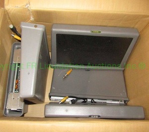 lot 222 image: Radio Engineering Industries model 710024 LCD 15 ceiling mount monitors, 5 total