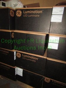 lot 208 image: GE Lumination LED luminaire recessed light fixtures, never installed in original box, 4 total