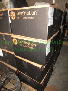 lot 207 image: GE Lumination LED luminaire recessed light fixtures, never installed in original box, 4 total