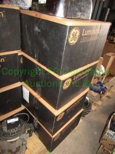 lot 205 image: GE Lumination LED luminaire recessed light fixtures, never installed in original box, 4 total