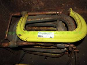 lot 185 image: Large heavy duty C clamps 10 count