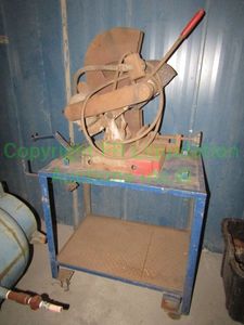lot 172 image: Industrial cut off saw on metal cart