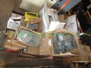 lot 135 image: Assorted electrical conduit connectors and hardware as shown, generous quantity
