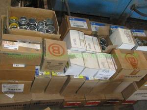 lot 108 image: Assorted electrical conduit connectors and hardware as shown, generous quantity