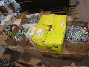 lot 106 image: Assorted electrical conduit connectors as shown, generous quantity