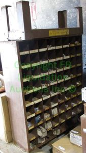 lot 25 image: Hardware storage cabinet with assorted hardware as shown