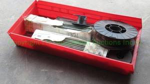 lot 45 image: Mig weld wire and assorted welding rods as shown
