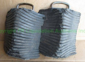 lot 65 image: Heavy duty wheel stop wedges