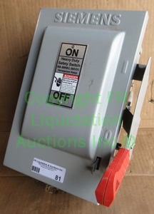 lot 81 image: Siemens non-fusible heavy duty safety switch HNF361, unused