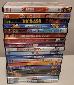 lot 23 image: LOT OF 18 DVD MOVIES IN ASSORTED TITLES AS SHOWN. (YOUR BID X 18)