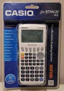 lot 25 image: CASIO fx-9750GII GRAPHING CALCULATOR IN UNOPENED PACKAGE AS SHOWN.