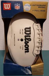 lot 38 image: WILSON AUTOGRAPH MODEL FULL SIZE FOOTBALL IN PACKAGE AS SHOWN.
