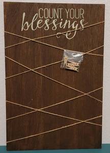 lot 41 image: COUNT YOUR BLESSINGS WALL DECOR FRAME IN STYLE, COLOR, AND CONDITION SHOWN. APPROX. 16 W x 23.75 H.