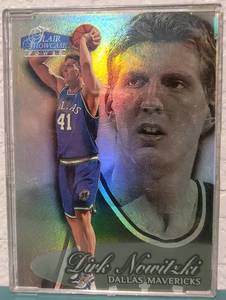 lot 65 image: 1998-1999 FLEER FLAIR SHOWCASE POWER DIRK NOWITZKI BASKETBALL CARD IN PROTECTIVE HOLDER AS SHOWN.