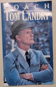 lot 88 image: AMERICAN TRACT SOCIETY TESTIMONY TRACT SIGNED BY LEGENDARY DALLAS COWBOYS AND HALL OF FAME COACH TOM LANDY AS SHOWN.