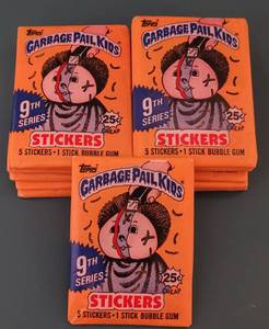 lot 108 image: LOT OF 14 UNOPENED PACKS OF 1987 TOPPS GARBAGE PAIL KIDS TRADING CARDS AS SHOWN. (YOUR BID X 14)