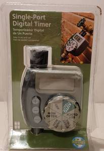 lot 136 image: ORBIT SINGLE-PORT DIGITAL TIMER MODEL 56158 IN UNOPENED PACKAGE AS SHOWN.