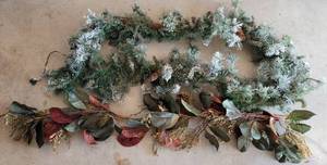 lot 148 image: LOT OF GARLAND, FLORAL IN STYLE, COLOR, AND CONDITION SHOWN.