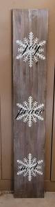 lot 152 image: HOBBY LOBBY CHRISTMAS THEMED JUMBO DECOR IN STYLE, COLOR, AND CONDITION SHOWN. APPROX. 10 W x 59 H.