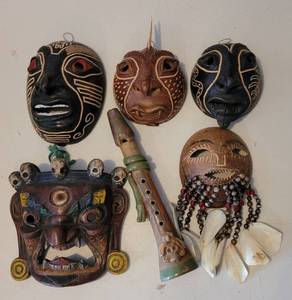 lot 183 image: LOT OF AFRICAN ART DECOR AS SHOWN.