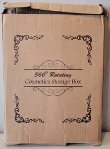 lot 195 image: 360 DEGREES ROTATING COSMETICS STORAGE BOX IN ORIGINAL BOX AS SHOWN.