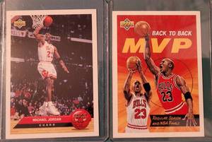 lot 178 image: LOT OF 2 MICHAEL JORDAN TRADING CARDS AS SHOWN. (YOUR BID X 2)